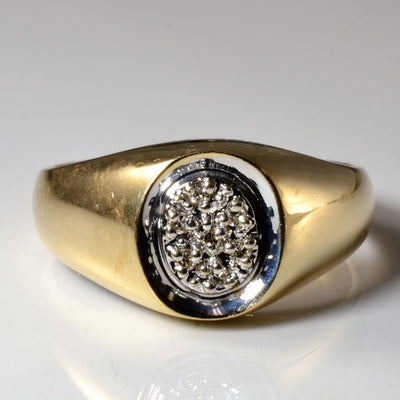 Pave Oval Shape Diamond Ring | 0.05ctw | SZ 9.75 |