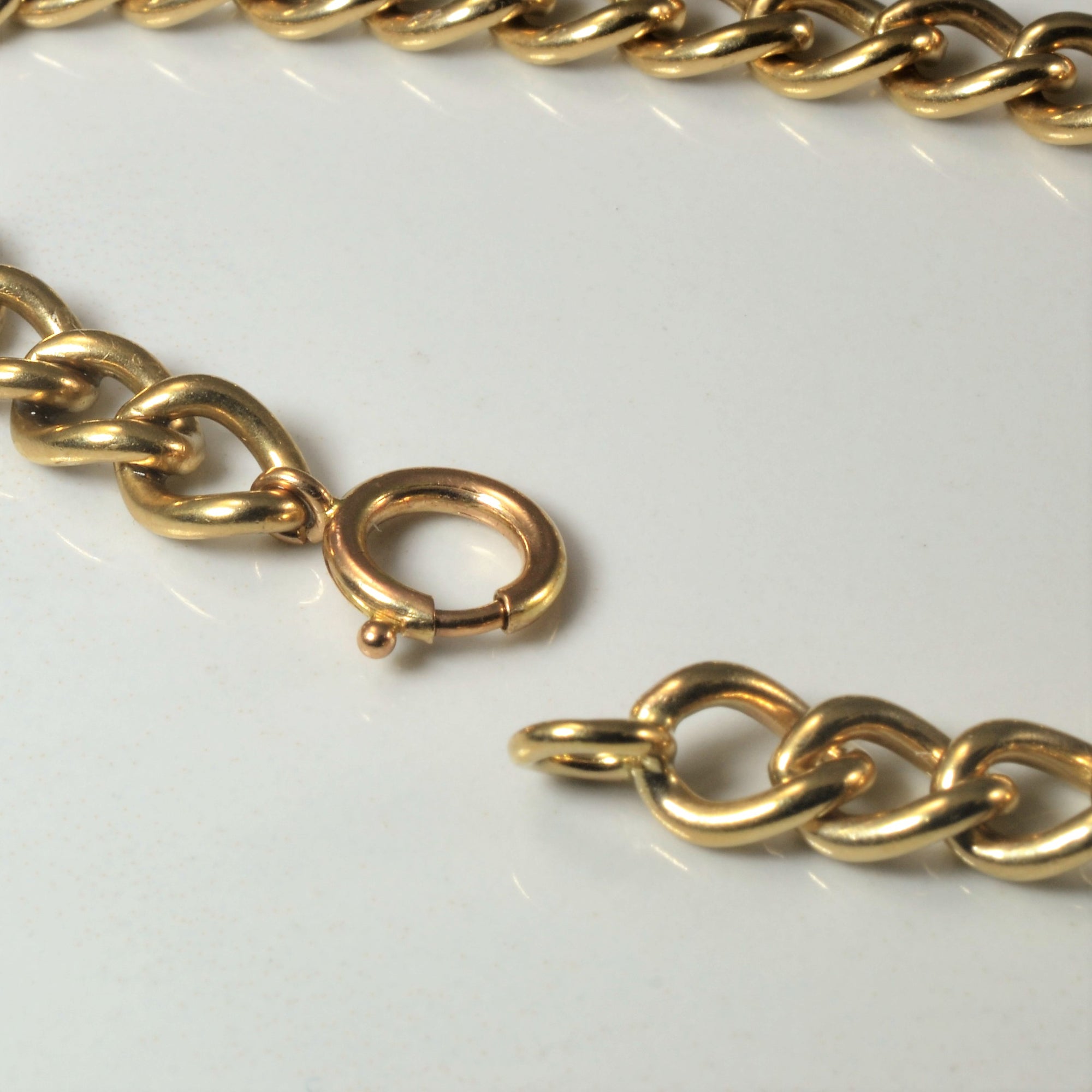 Yellow Gold Cable Chain Bracelet | 7.5