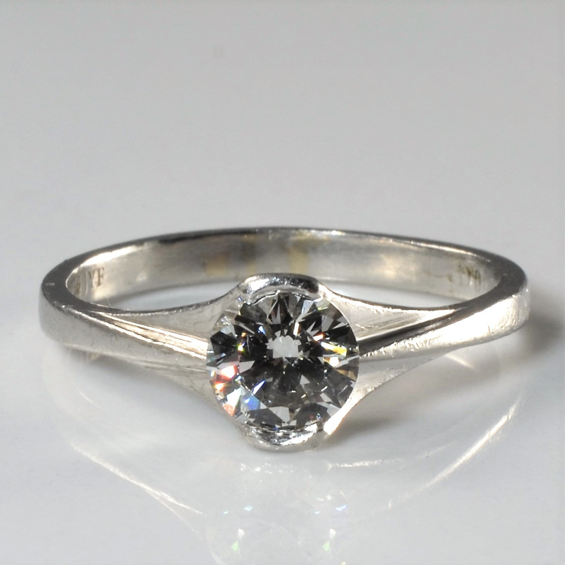 Solitaire Semi Bezel Diamond Ring | 0.57ct | SZ 4 |