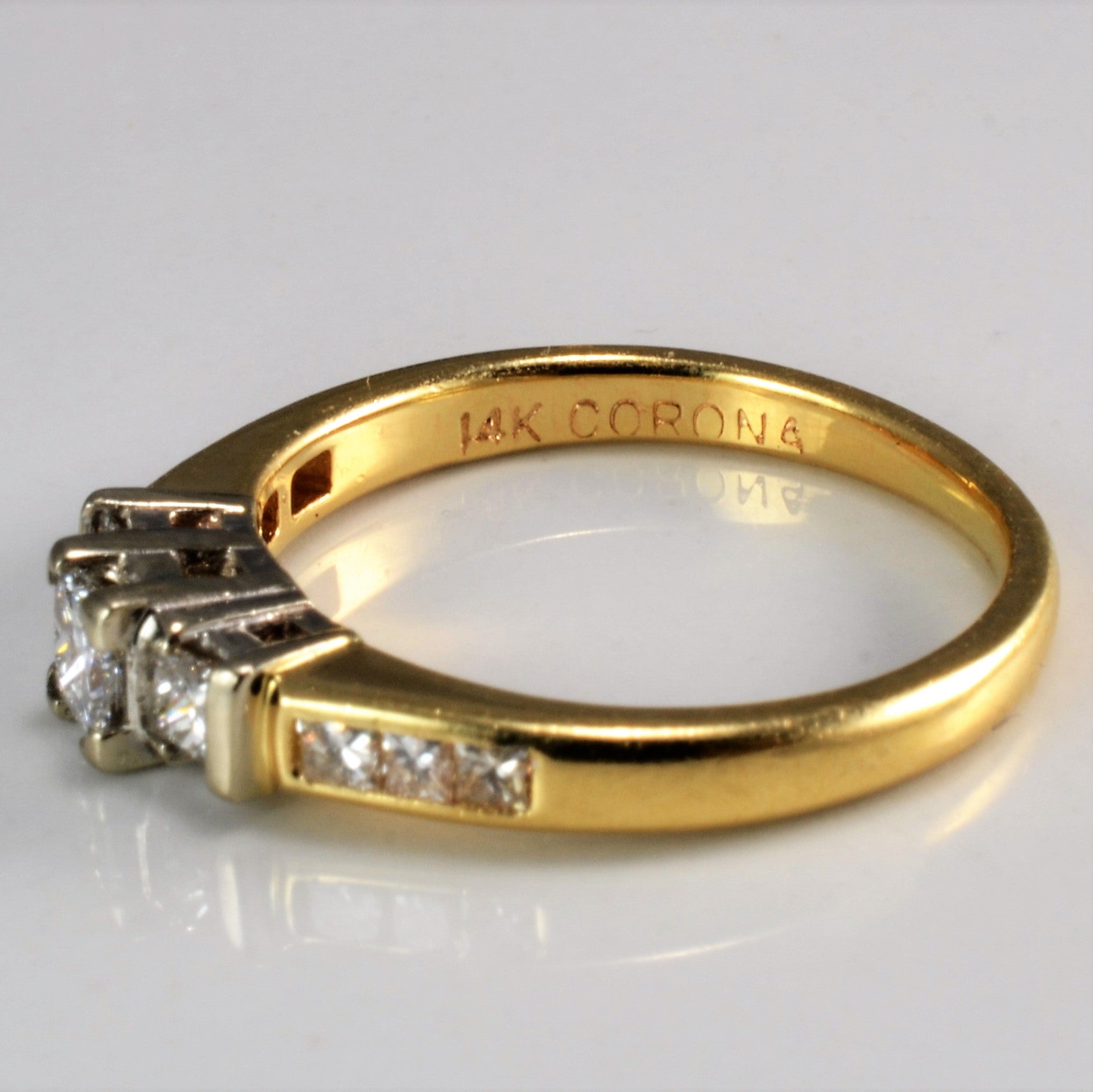 Three Stone Princess Diamond Ring | 0.45 ctw, SZ 5.75 |