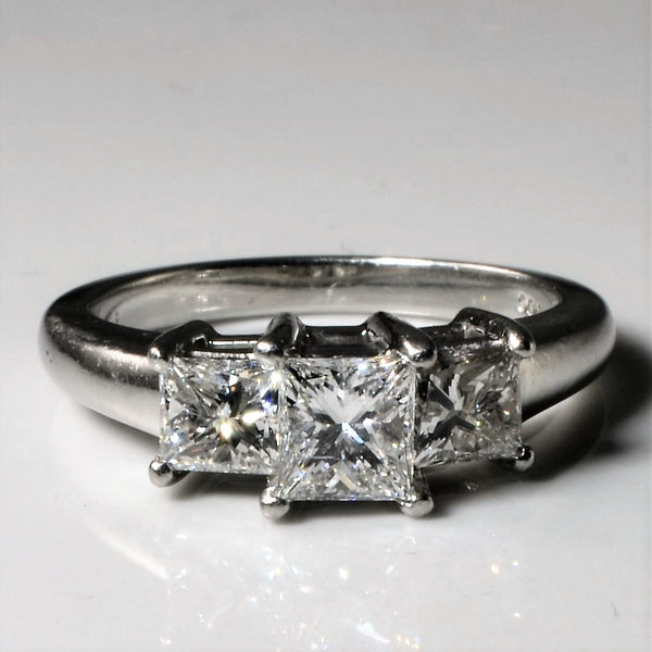 Three Stone Princess Diamond Ring | 1.53ctw | SZ 6.75 |