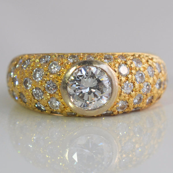 Custom Bezel Set Diamond Ring | 1.75ctw | SZ 6 |