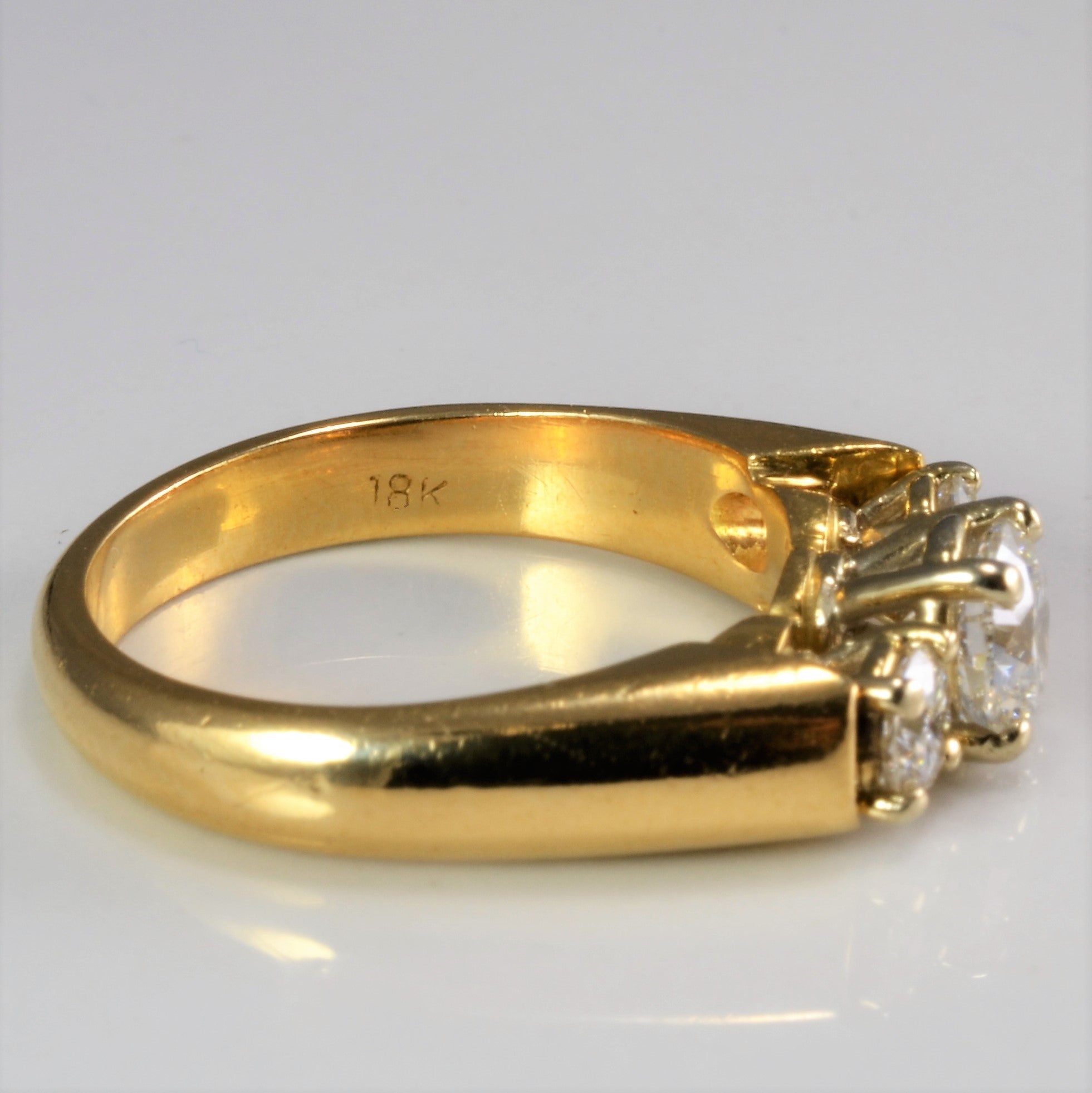 Three Stone Diamond Engagement Ring | 0.87 ctw, SZ 6 |