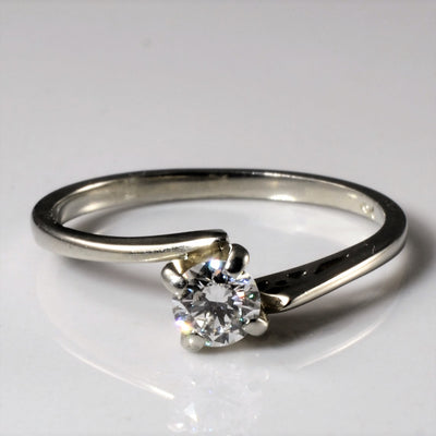 Bypass Solitaire Diamond Ring | 0.25ct | SZ 6.5 |