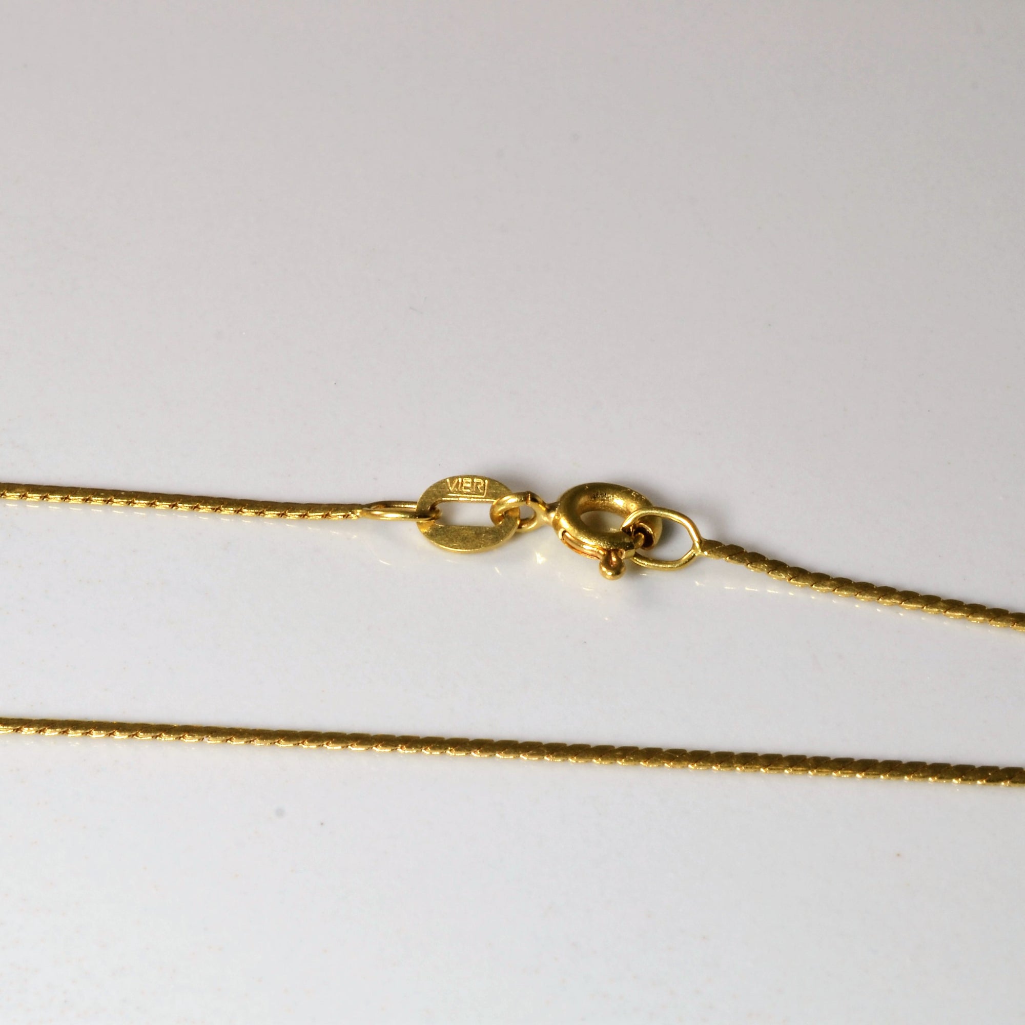 18k Yellow Gold Snake Chain | 28