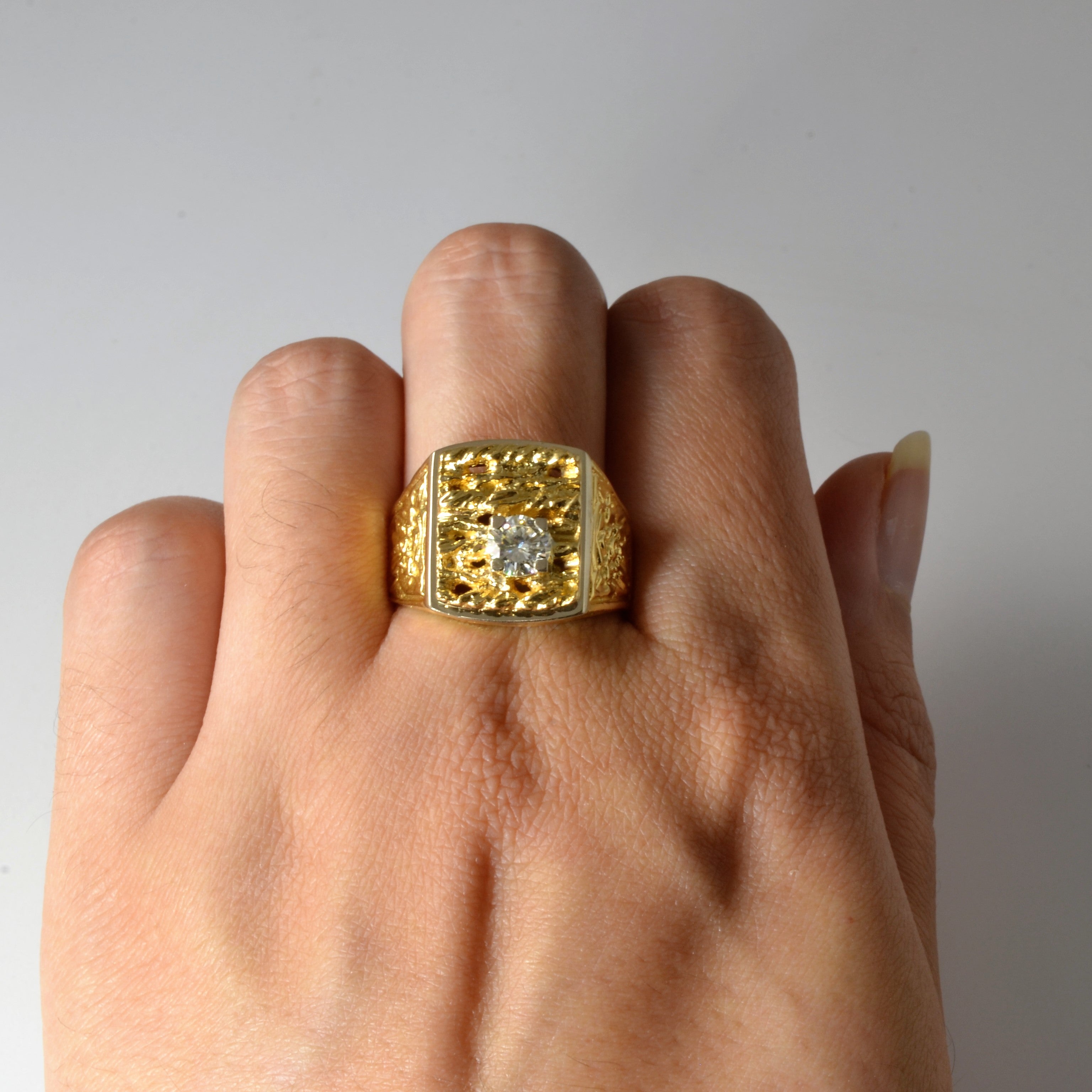 Unique Diamond Solitaire Ring | 0.50ct | SZ 9.5 |