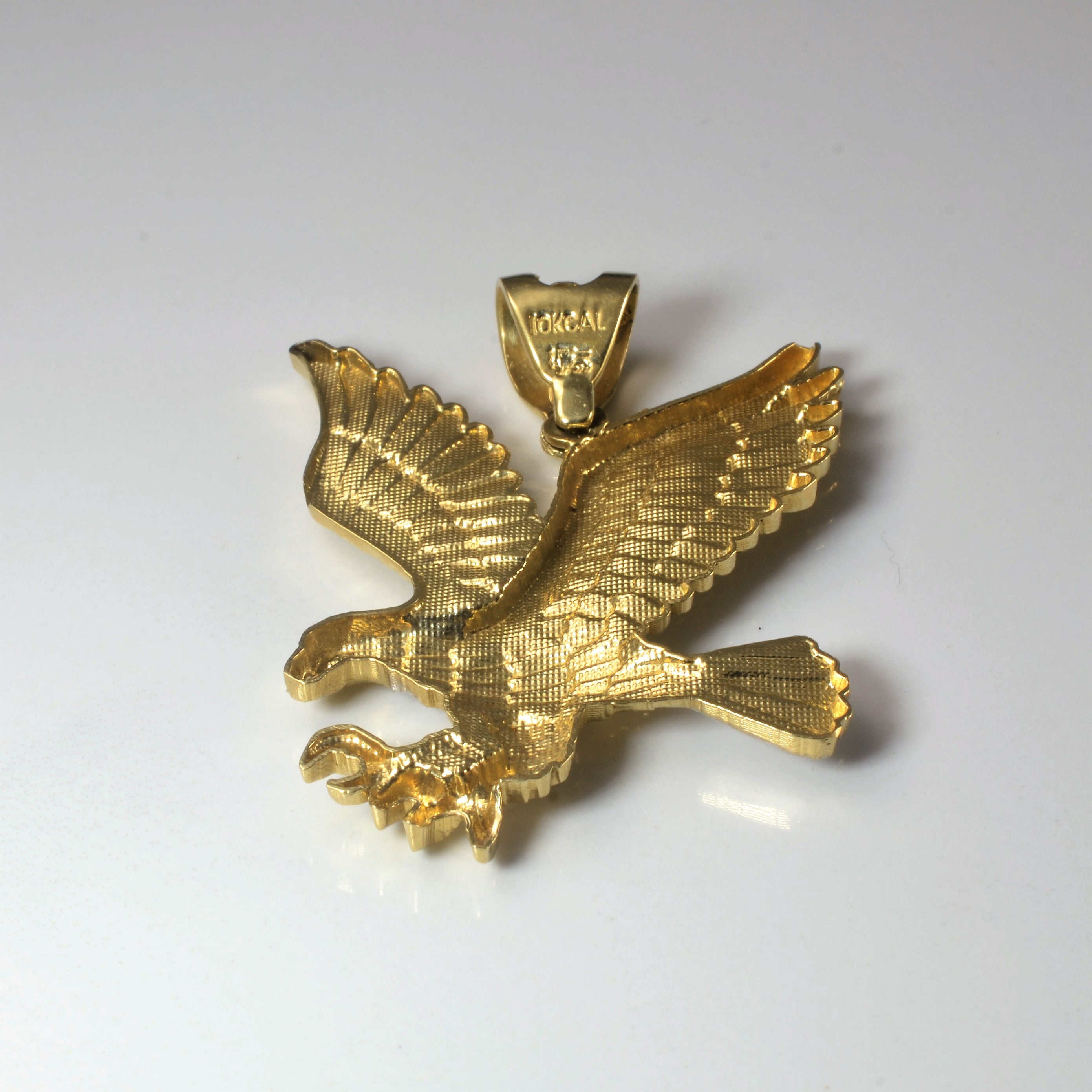 Two Tone Gold Eagle Pendant |