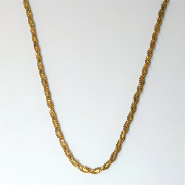 10k Yellow Gold Braided Chain | 15