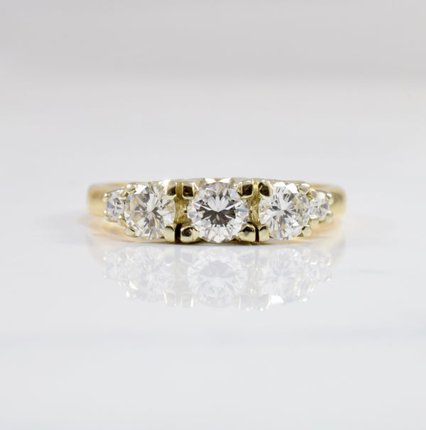Five Stone Diamond Engagement Ring | 0.50 ctw SZ 3.75 |