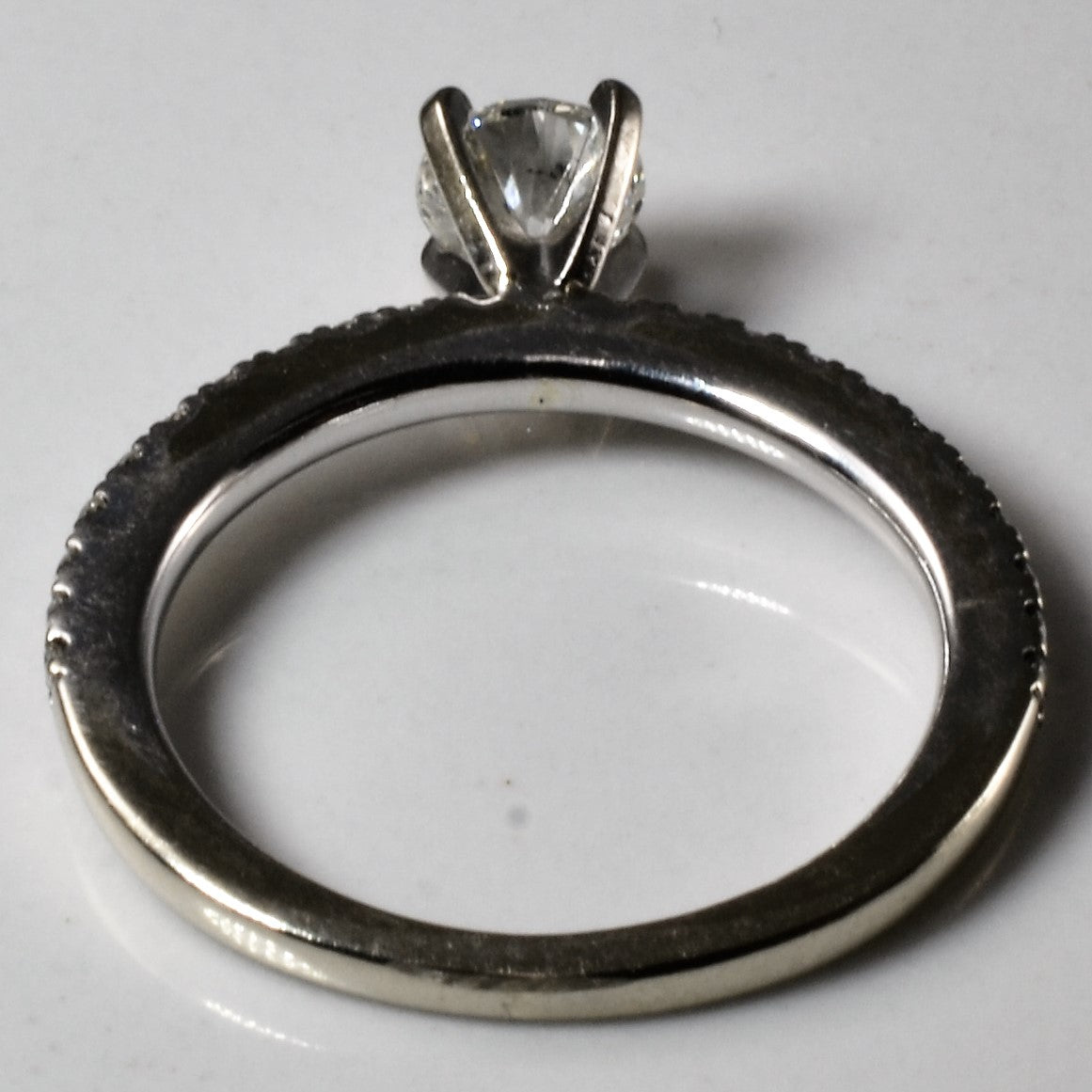 Pave Band Diamond Engagement Ring | 0.72ctw | SZ 5.5 |