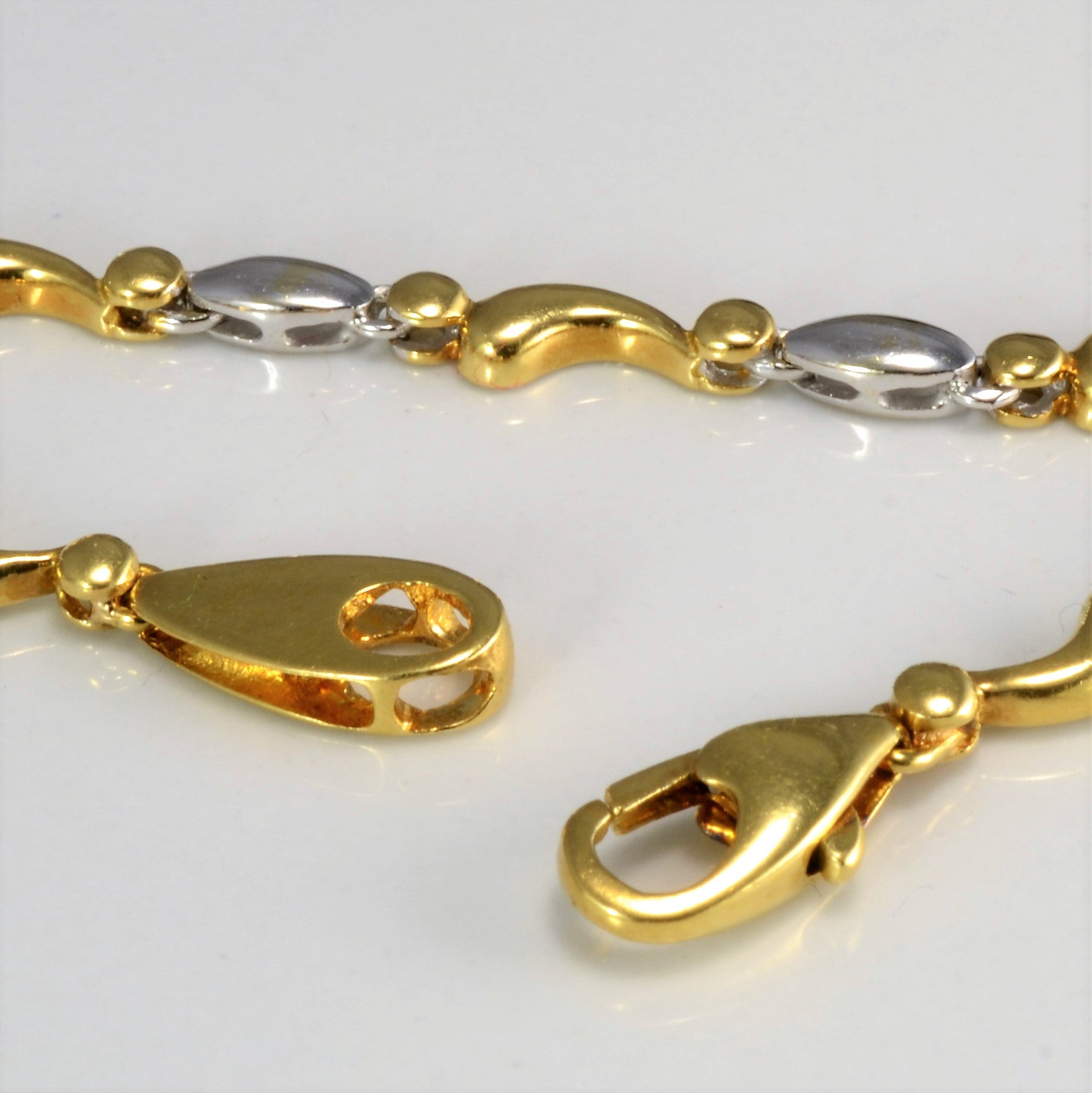 Bezel Diamond Two Tone Gold Necklace | 0.77 ctw, 16''|