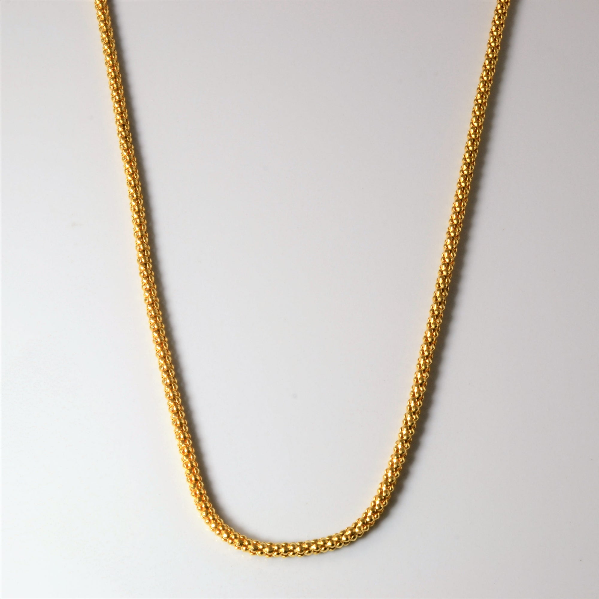 22k Yellow Gold Popcorn Chain | 20