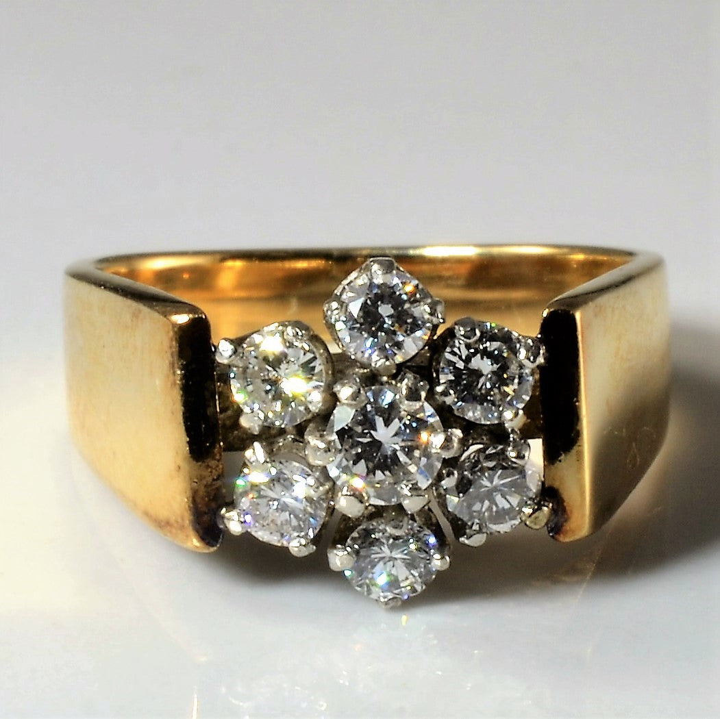 Seven Stone Diamond Cluster Ring | 0.47ctw | SZ 3.5 |