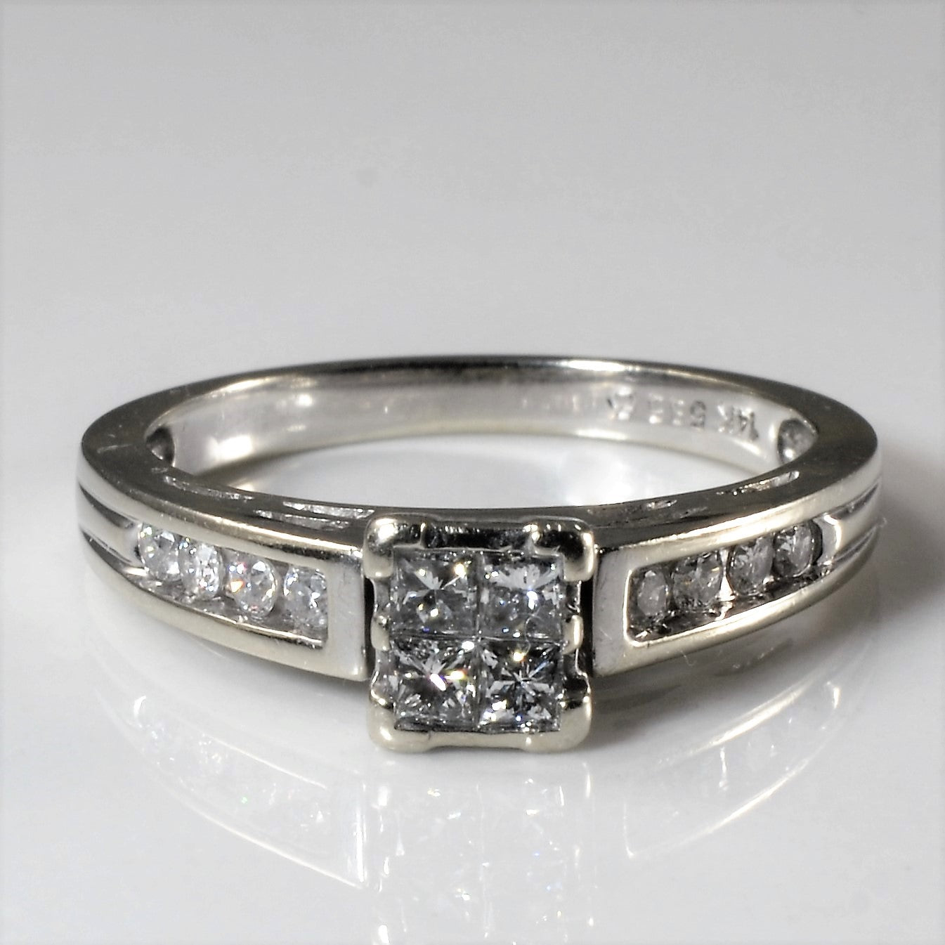 Princess Quad Cluster Diamond Ring | 0.50ctw | SZ 7 |