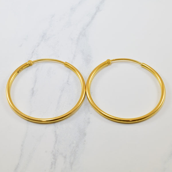 22k Yellow Gold Hoop Earrings |