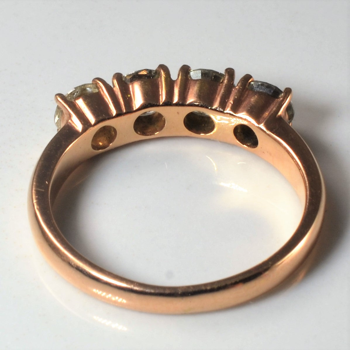 Rose Gold Four Stone Diamond Ring | 1.36ctw | SZ 7.75 |