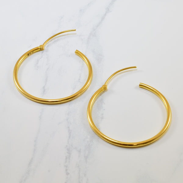 22k Yellow Gold Hoop Earrings |