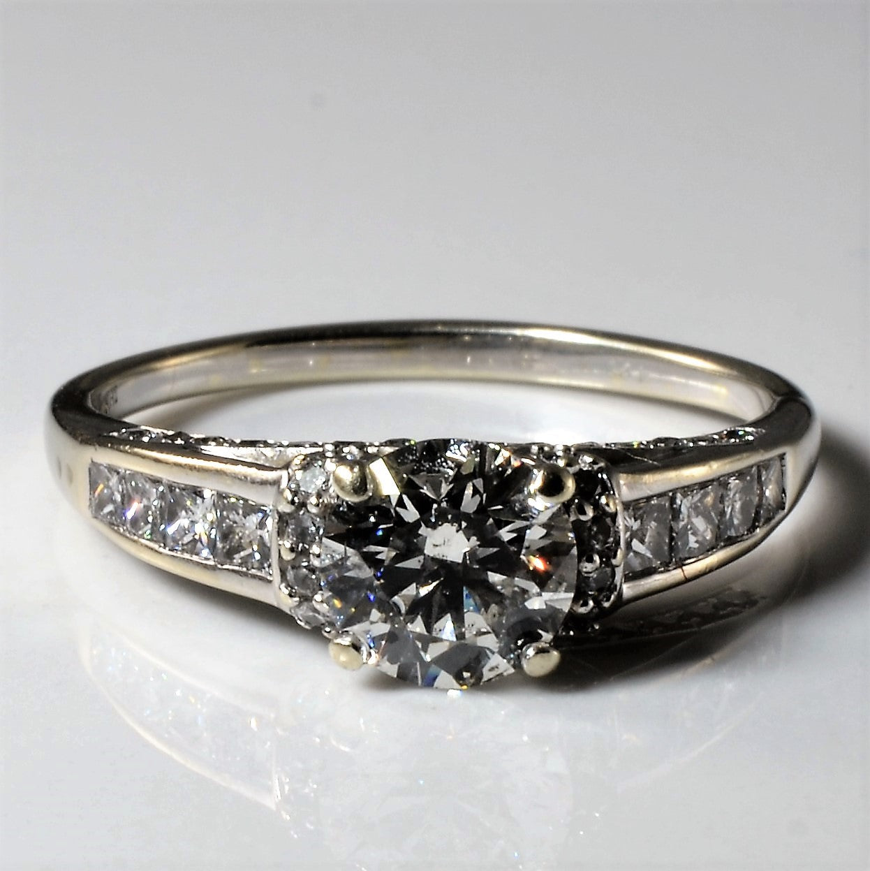 Intricate Low Profile Diamond Engagement Ring | 1.89ctw | SZ 9.75 |