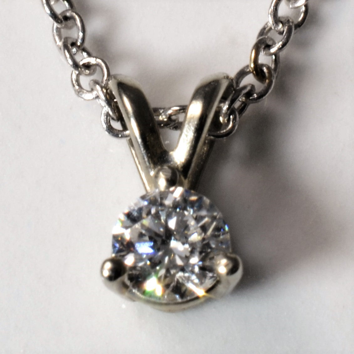 Solitaire Diamond Necklace | 0.15ct | 16