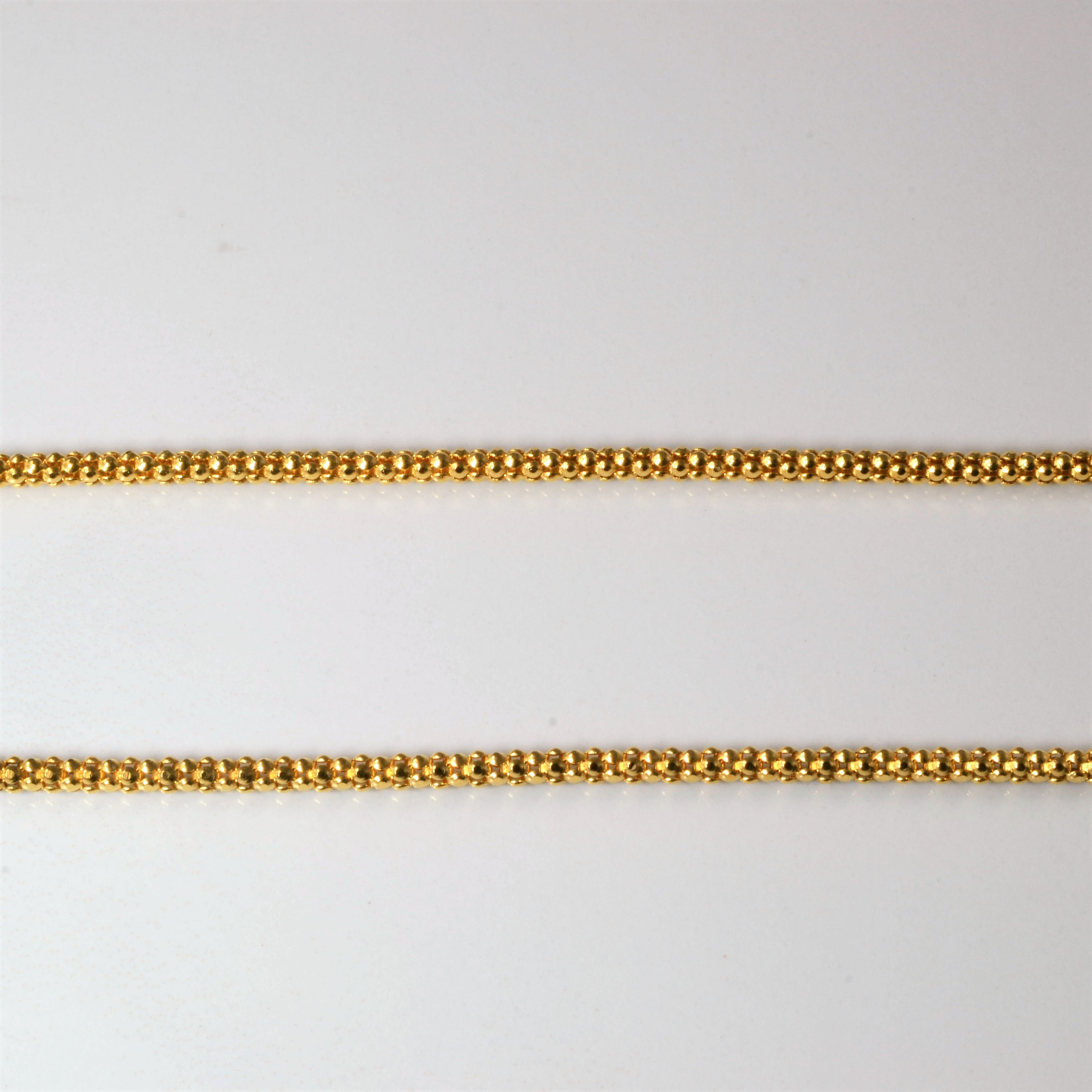 22k Yellow Gold Popcorn Chain | 20" |