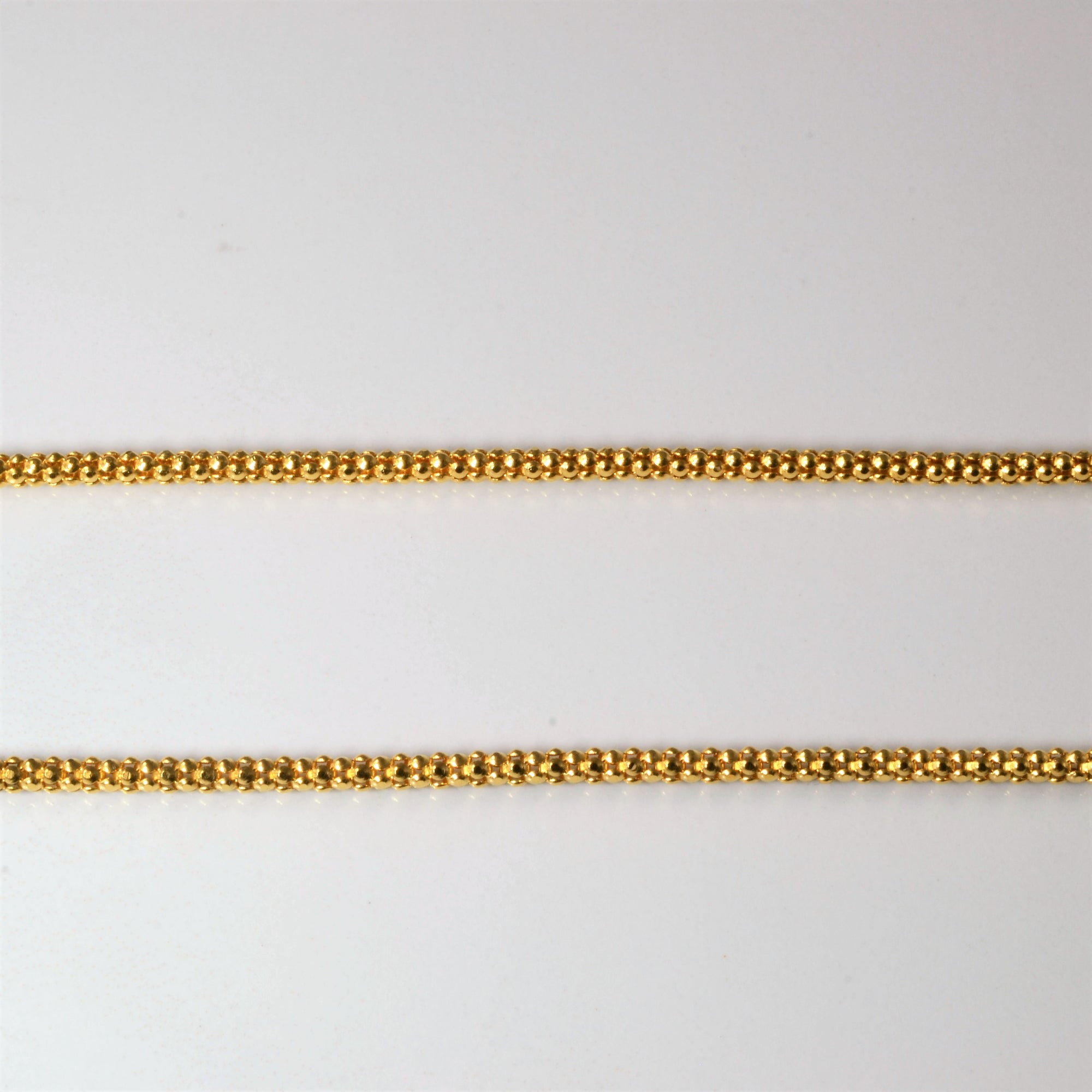 22k Yellow Gold Popcorn Chain | 20