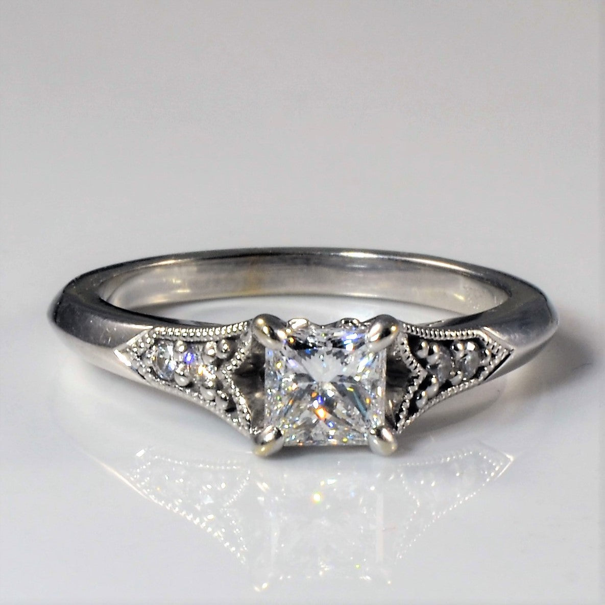 James Allen' Art Deco Inspired Engagement Ring | 0.56ctw | SZ 5.75 |