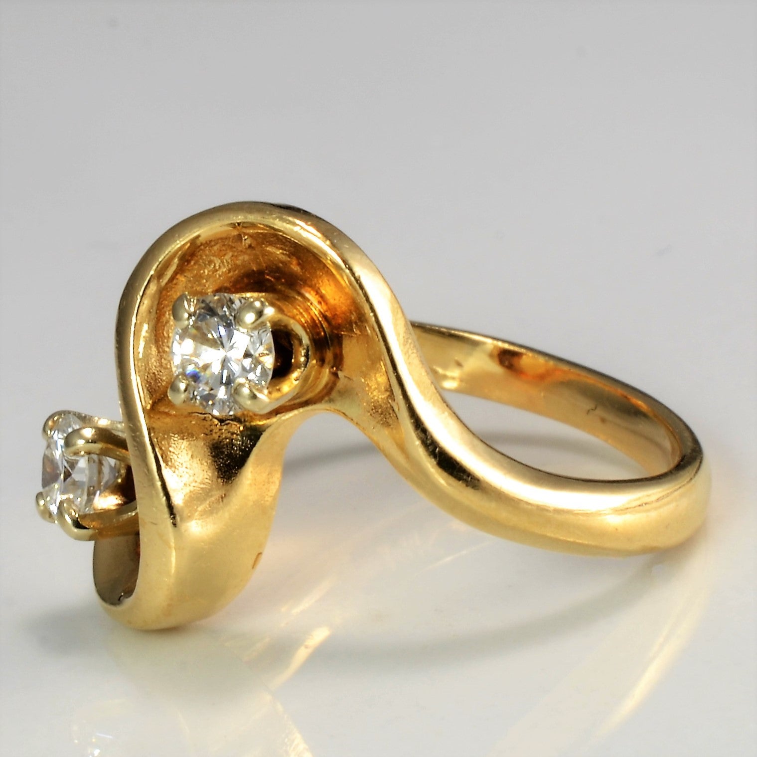 Dual Diamond Bypass Ring | 0.36 ctw, SZ 5.25 |