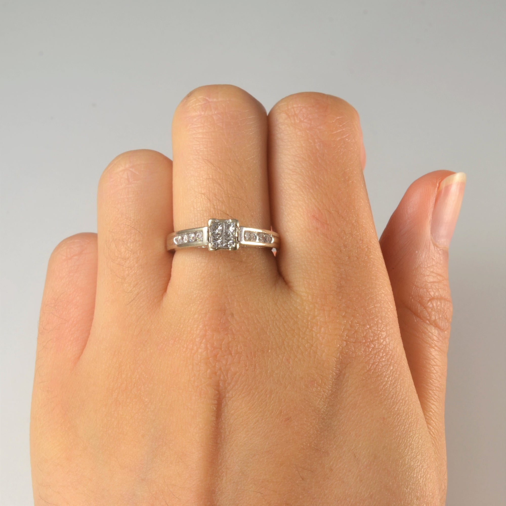 Princess Quad Cluster Diamond Ring | 0.50ctw | SZ 7 |