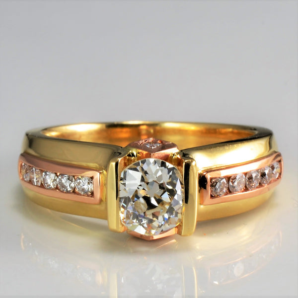 Semi Bezel Diamond Engagement Ring | 0.84 ctw, SZ 6 |