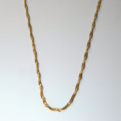 10k Yellow Gold Singapore Chain | 24