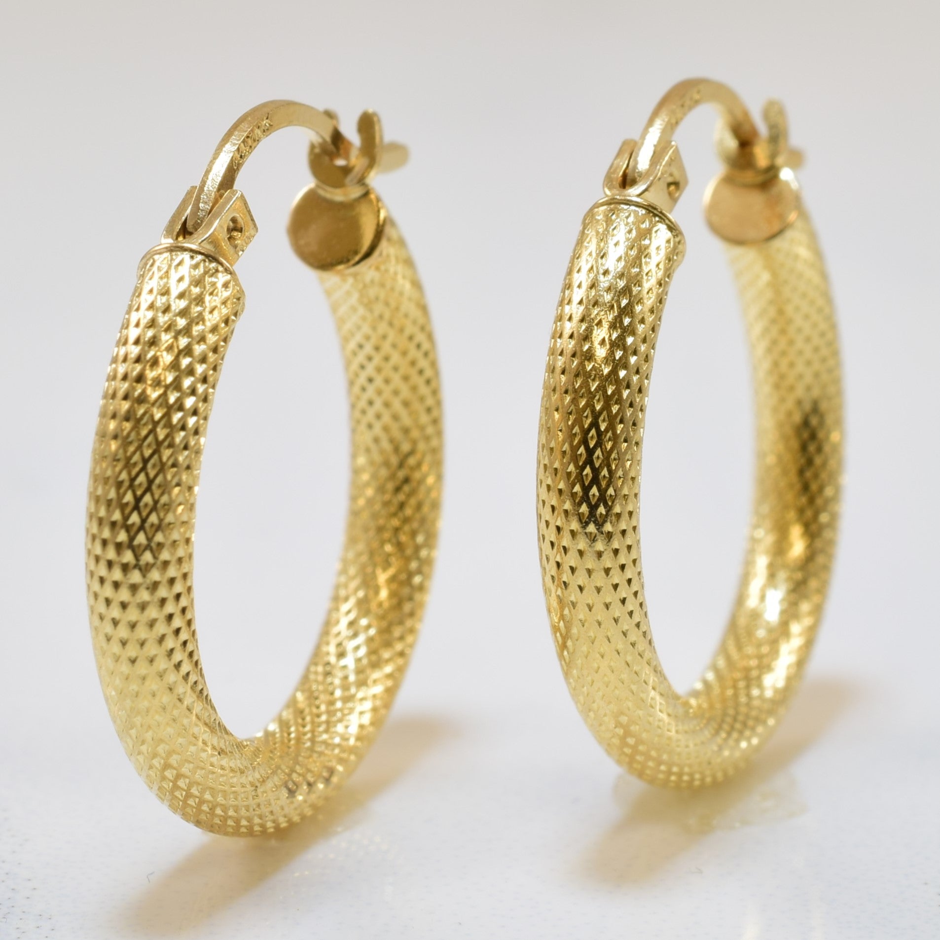 10k Yellow Gold Hoop Earrings 100 Ways 8924