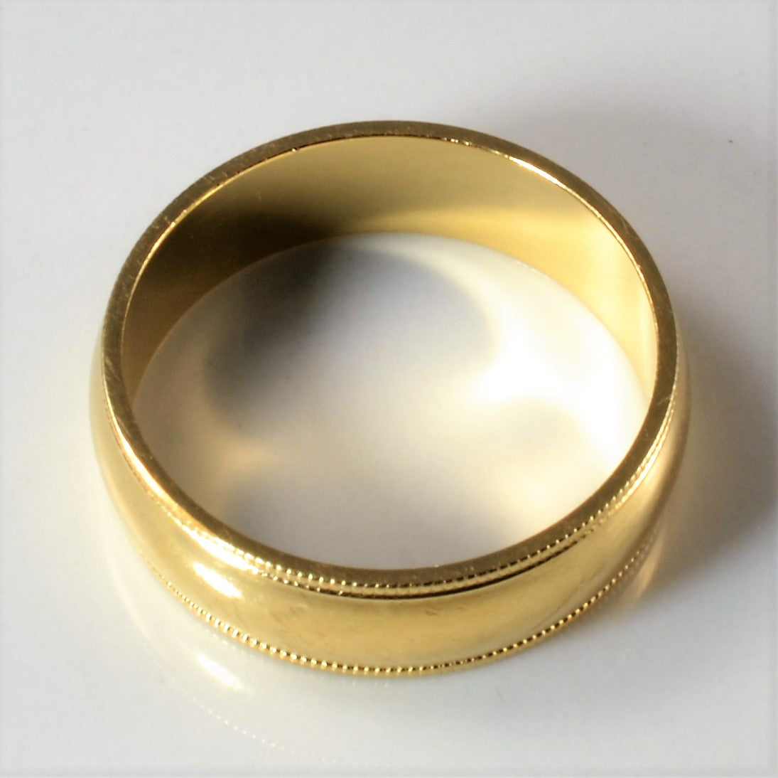 Milgrain Detailed Gold Wedding Band | SZ 9.75 |