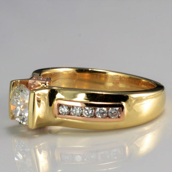 Semi Bezel Diamond Engagement Ring | 0.84 ctw, SZ 6 |