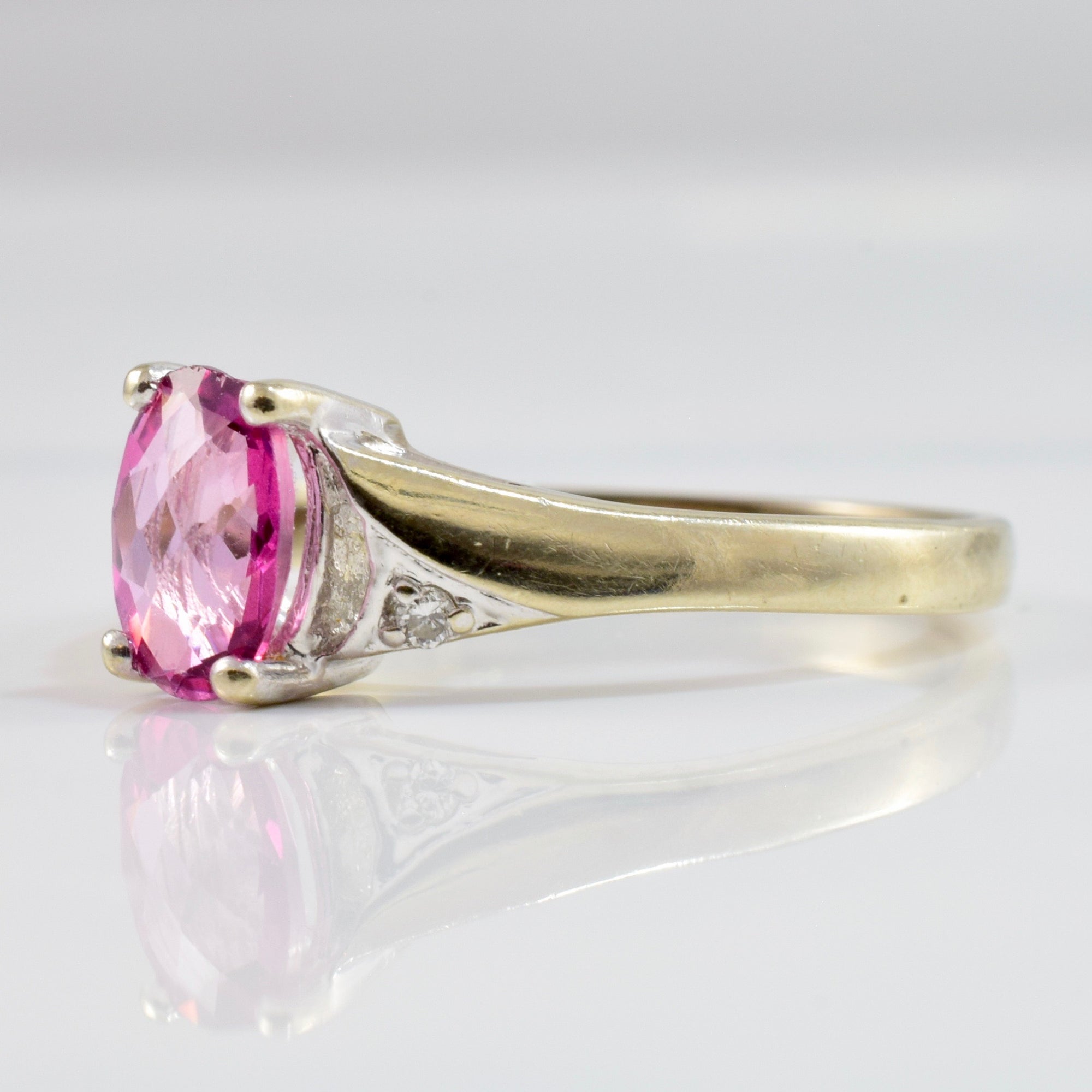 Pink topaz hot sale gold ring