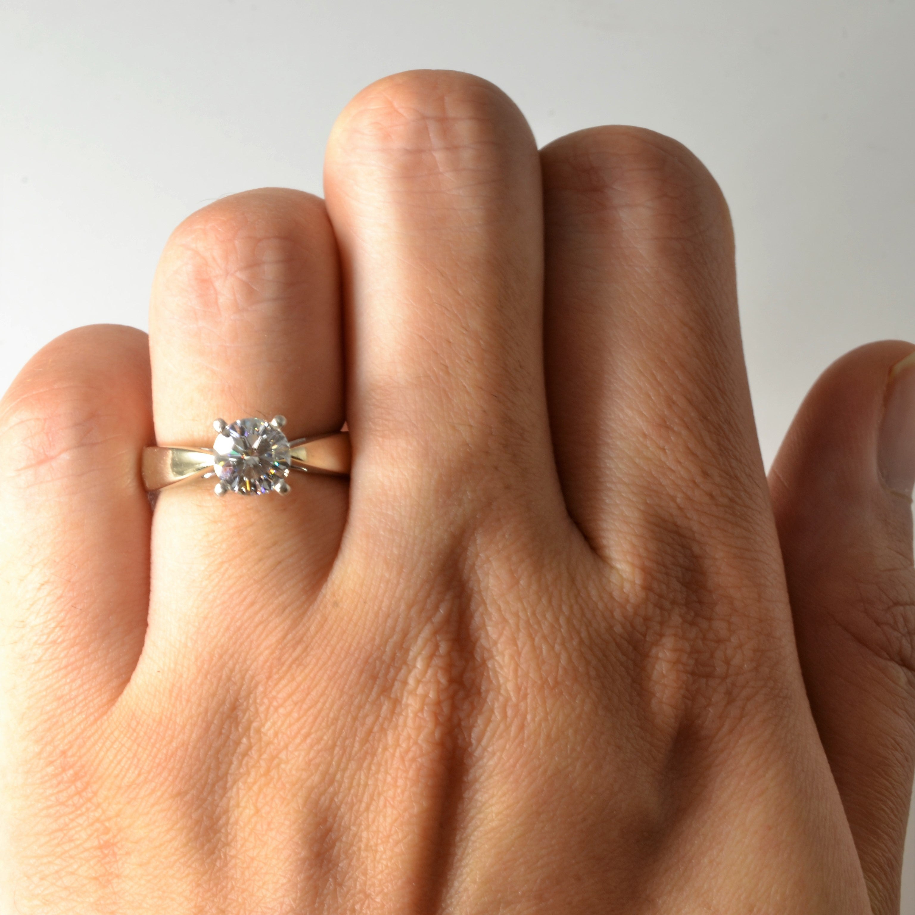 Tapered Solitaire Canadian Diamond Engagement Ring | 1.02ct | SZ 4.75 |