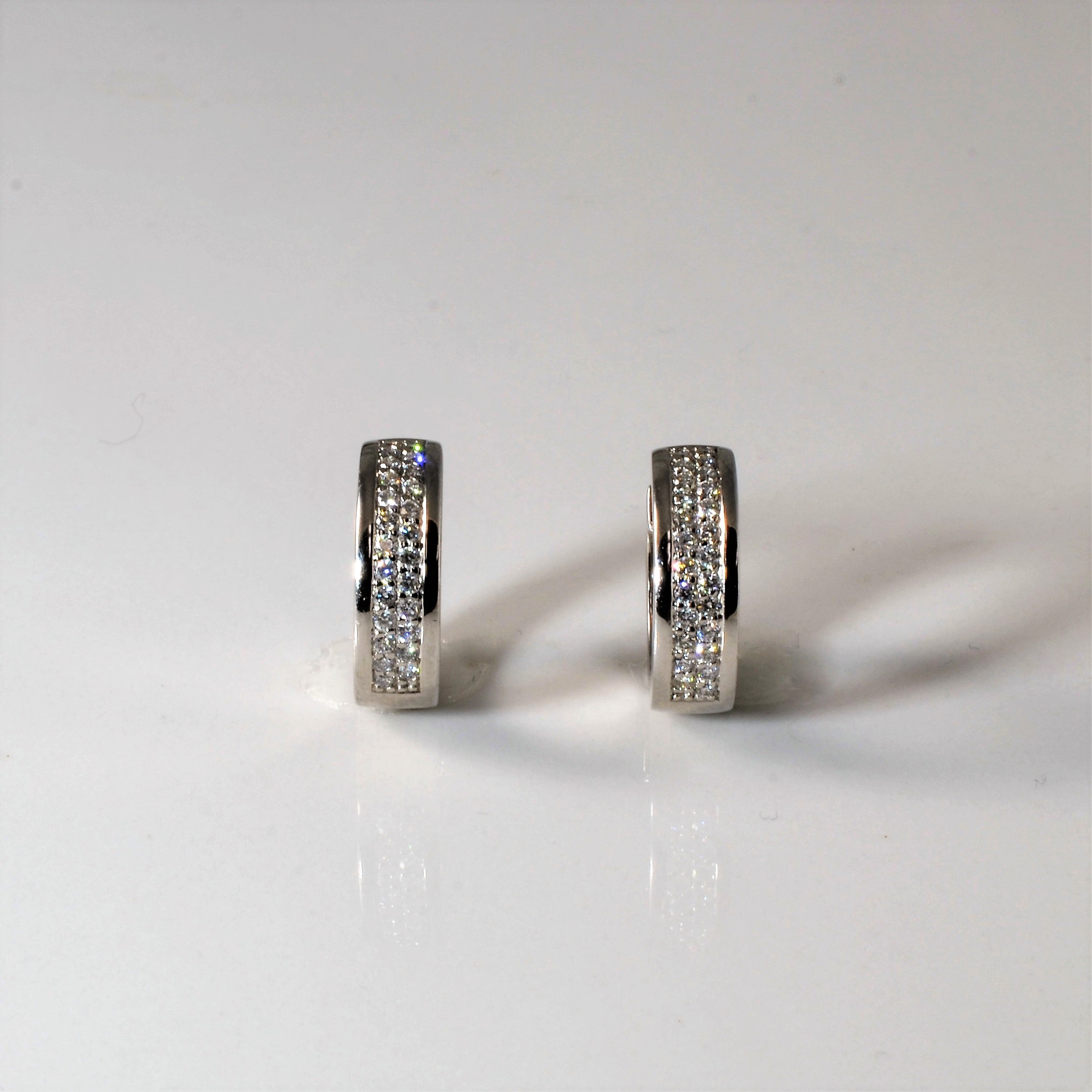 Cluster Diamond Huggie Earrings | 0.50ctw |