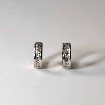 Cluster Diamond Huggie Earrings | 0.50ctw |