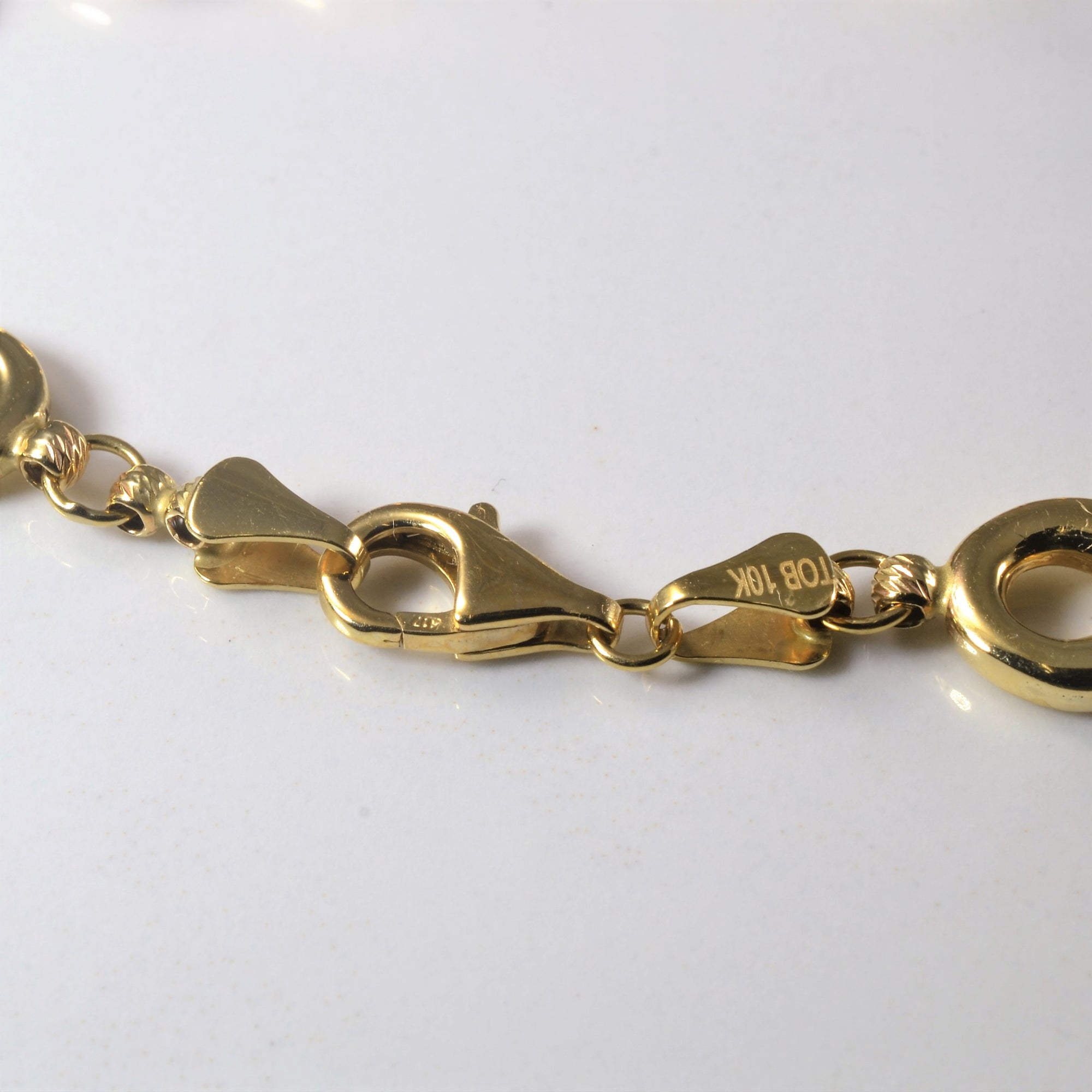 Tri Tone Gold Infinity Bracelet | 8