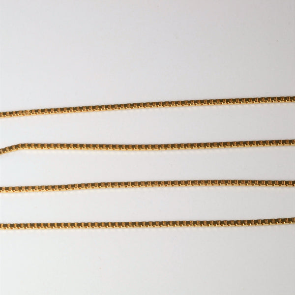 10k Yellow Gold Box Chain | 16