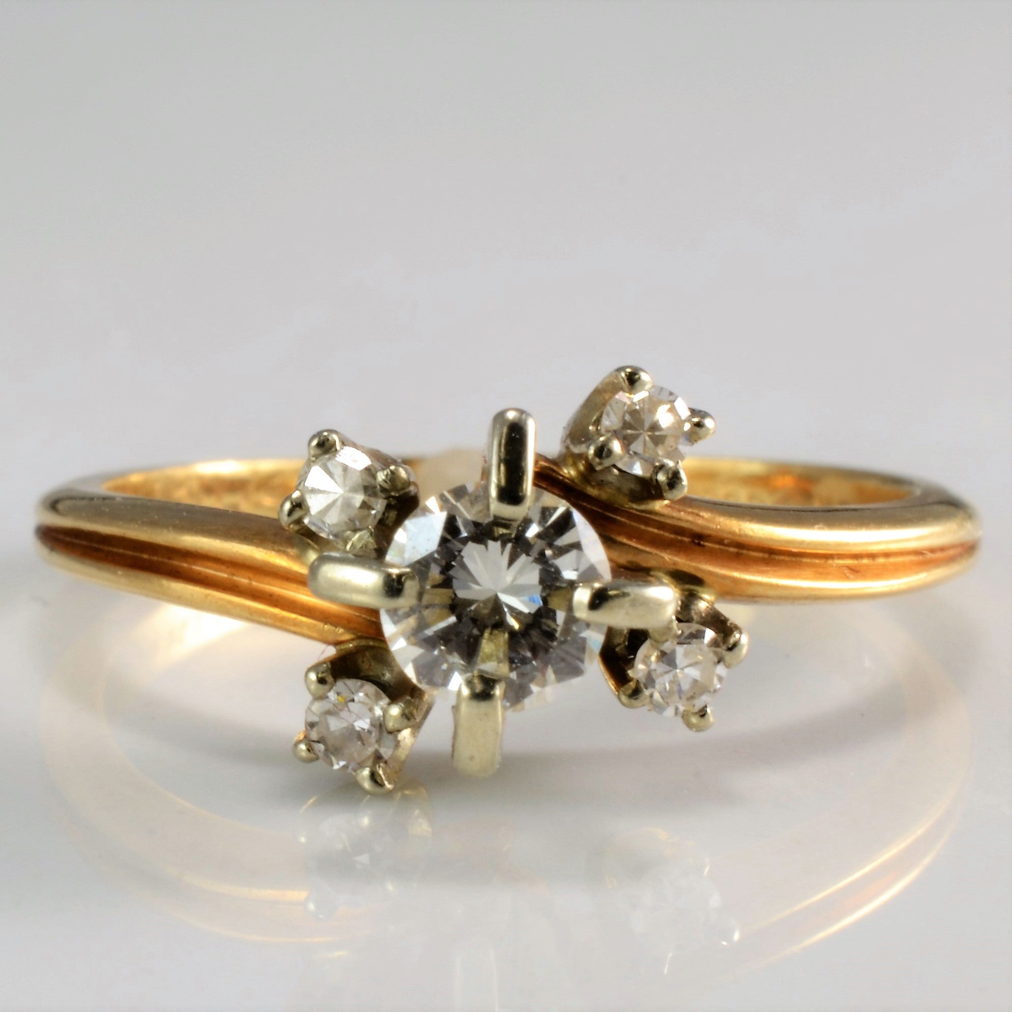 Bypass Prong Set Diamond Engagement Ring | 0.30 ctw, SZ 5 |