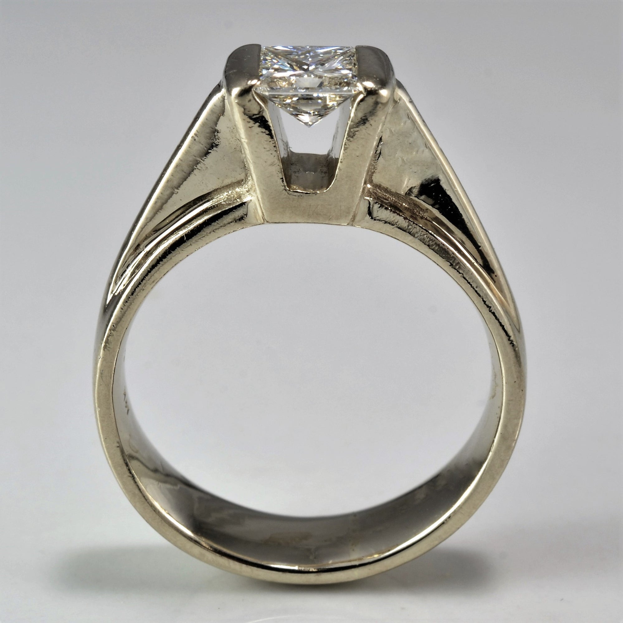 High Set Princess Solitaire Engagement Ring | 0.60 ct, SZ 6.75 |