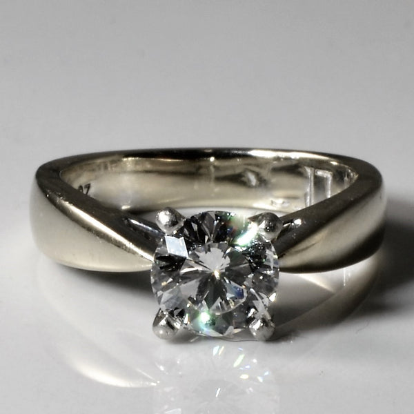 Tapered Solitaire Canadian Diamond Engagement Ring | 1.02ct | SZ 4.75 |