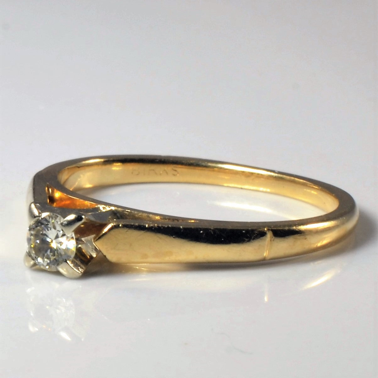 Birks' Tapered Solitaire Diamond Ring | 0.15ct | SZ 6.5 |