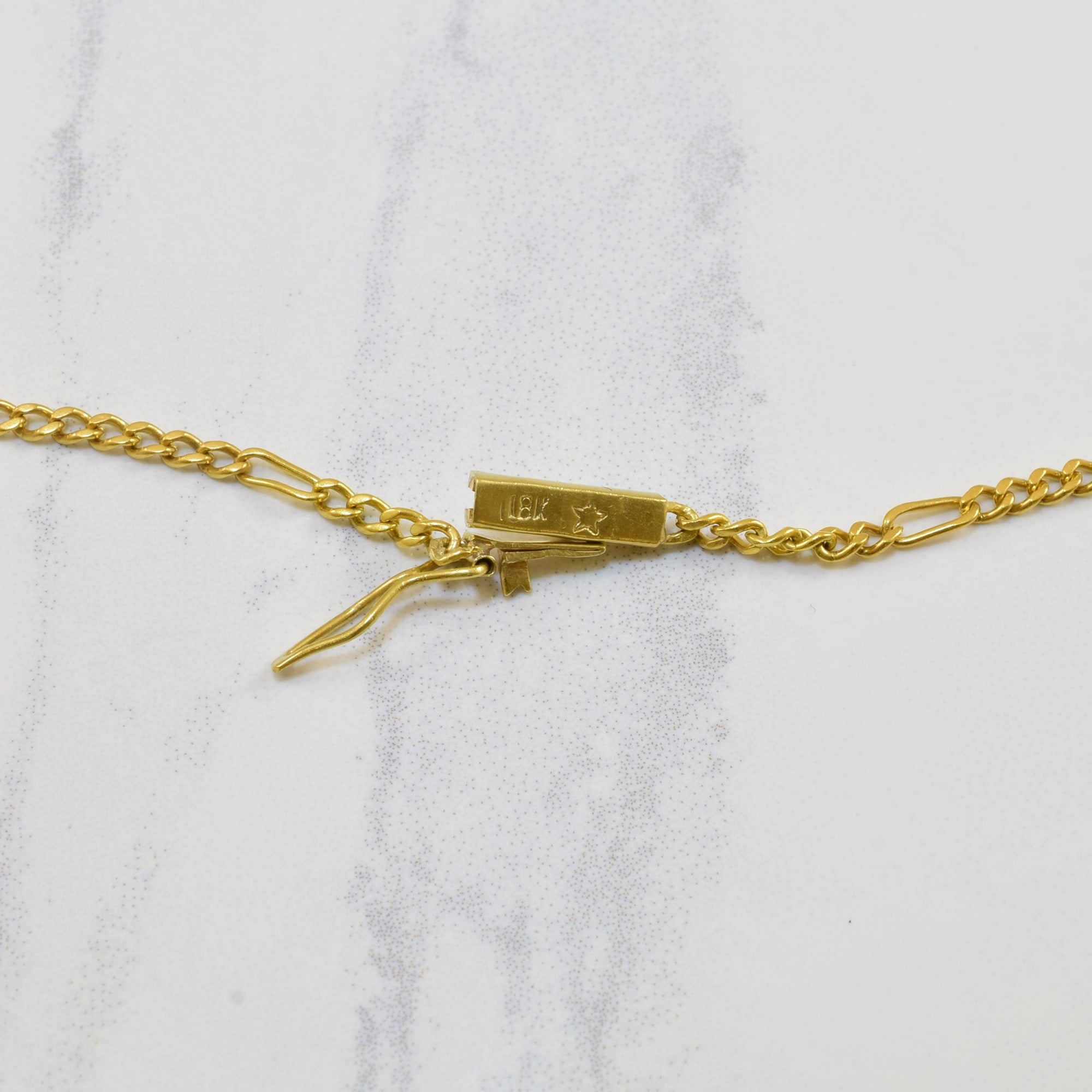 18k Yellow Gold Figaro Chain | 24