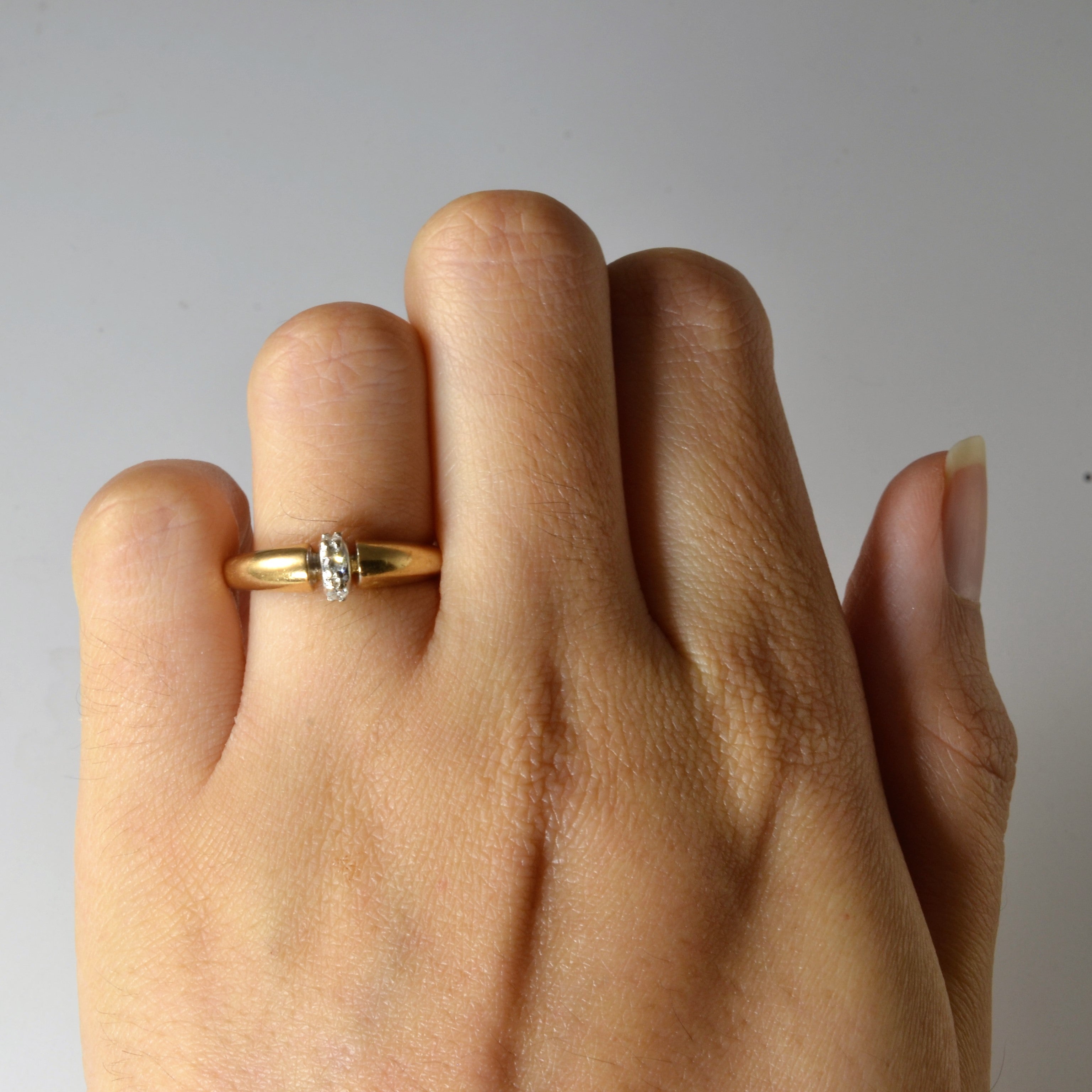 Yellow Gold Diamond Joint Band | 0.06ctw | SZ 6.25 |