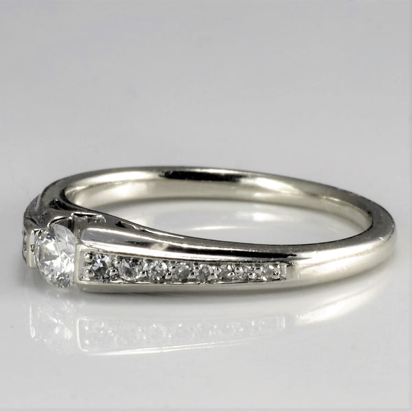 Tapered Diamond Engagement Ring | 0.19 ctw, SZ 5.5 |