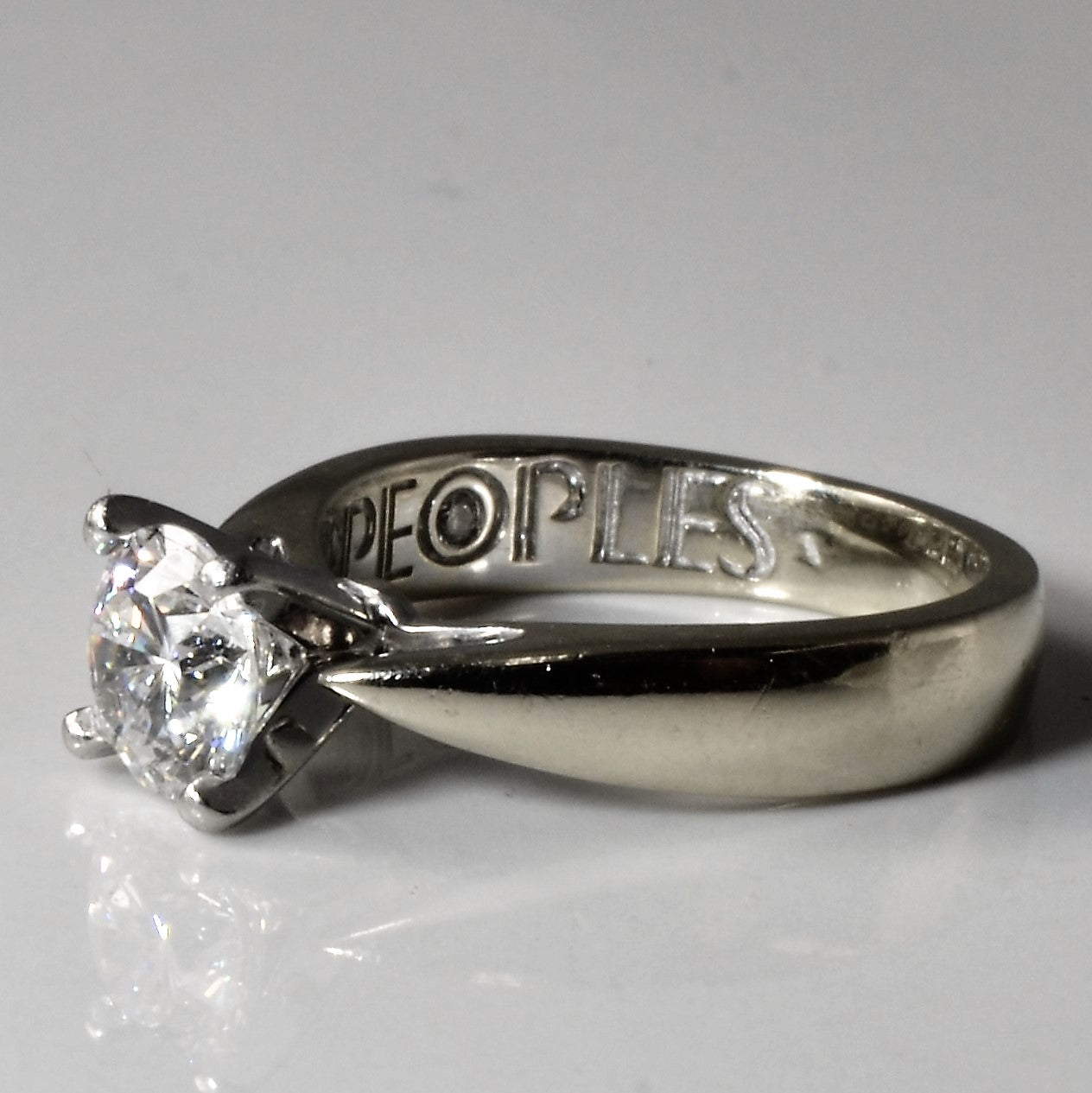 Tapered Solitaire Canadian Diamond Engagement Ring | 1.02ct | SZ 4.75 |
