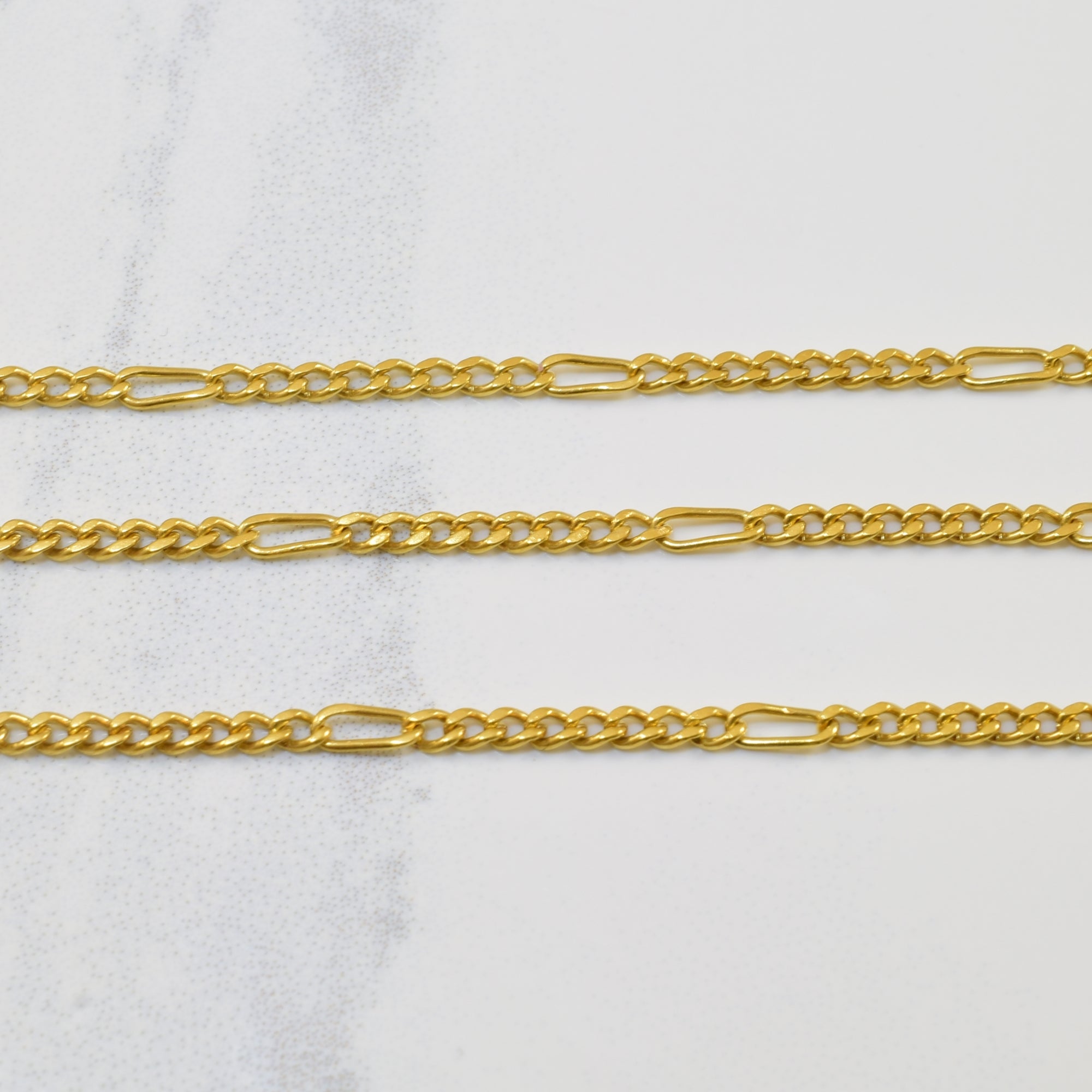 18k Yellow Gold Figaro Chain | 24