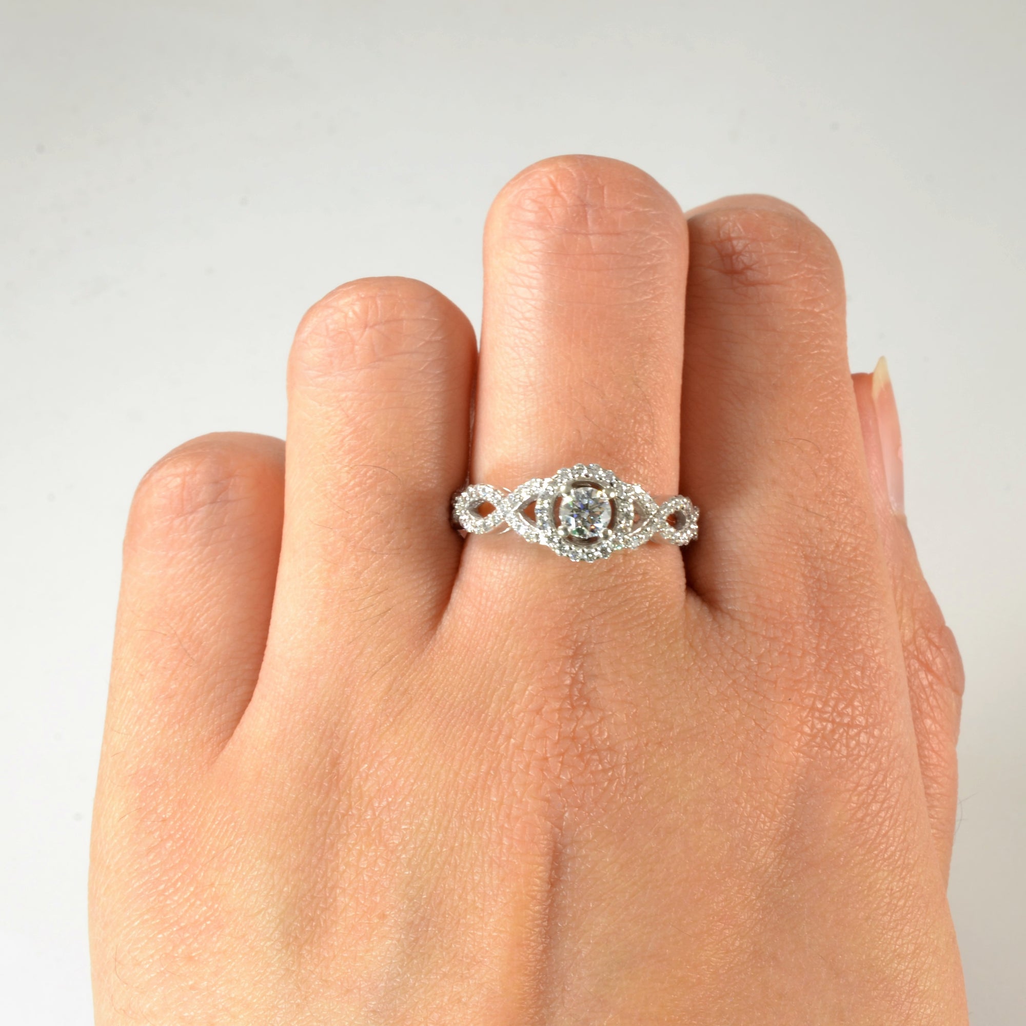 Braided Pave Diamond Ring | 0.57ctw | SZ 7 |