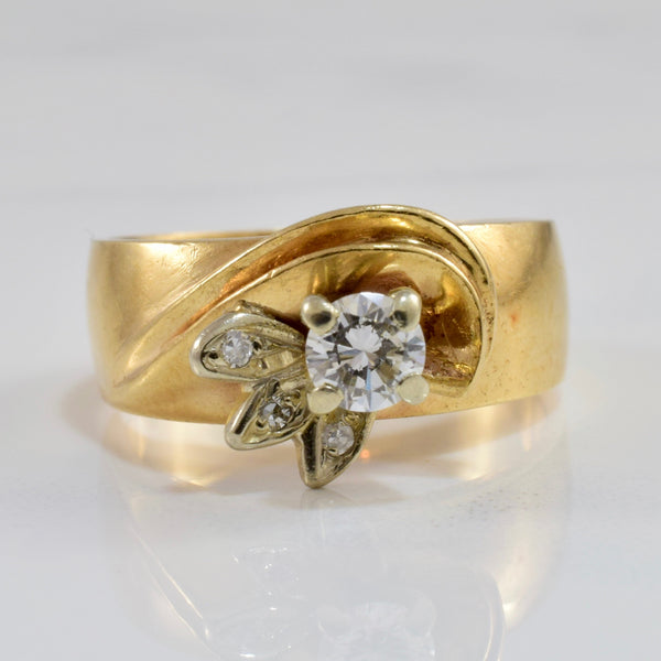 Floral Diamond Ring | 0.31 ctw SZ 6.25 |